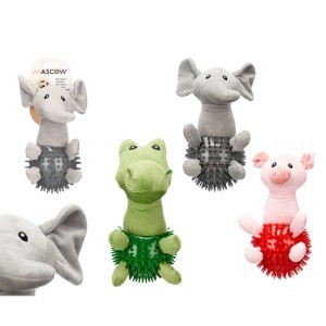 Žaislas šuniui medžiaginis/guminis (mix) 13x13x24 cm Mascow 93665