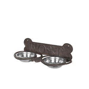 Dubenėliai gyvūnams dvigubas metalinis 39x18x12 cm Clayre