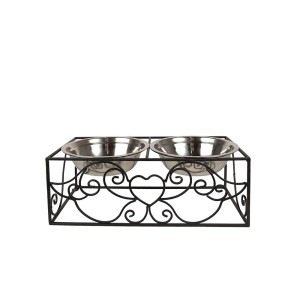 Dubenėliai gyvūnams dvigubas metalinis  34x17x13 cm /2x500 mlClayre