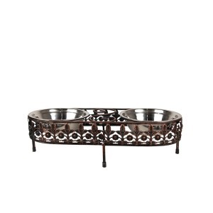 Dubenėliai gyvūnams dvigubas metalinis  43x18x12 cm /2x500 mlClayre