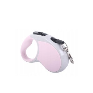 Pavadėlis šunims automatinis 5 m max 15 kg rožinis 19468_R