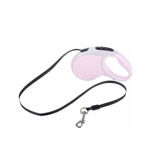 Pavadėlis šunims automatinis 5 m max 15 kg rožinis 19468_R