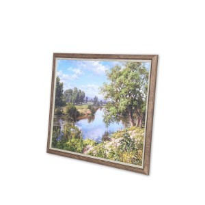 Reprodukcija 1705478 su rėmu 1306015 Upė pakalnėje 40*50 SVX