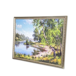 Reprodukcija 1705448 su rėmu 1306023 Beržai prie upės 50x70 SVX