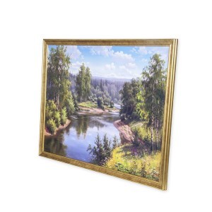 Reprodukcija 1705450 su rėmu 1203300 Miško upė 50*70 SVX