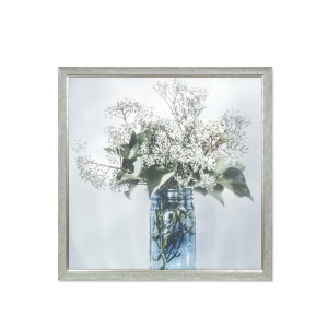 Reprodukcija 1705466 su rėmu 1202302 Baltos smulkios gėlės 50x50 SVX