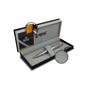 Rašiklis dėžutėje sidabro/aukso spalvos "Buckingham" RE112D REGAL