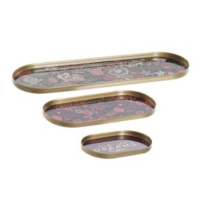 Padėkliukų rinkinys 3 vnt. metaliniai LD-191447 31x11x1 cm