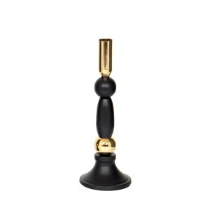 Žvakidė metalinė aukso sp. VC8417B h 27 cm