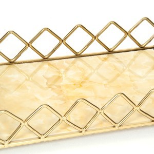 Padėklas su marmuro imitacija aukso sp. 400x280x75 mm VC8300AB-1