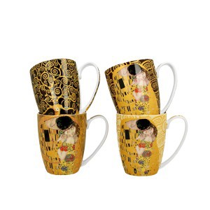 Puodeliai porcelianiniai 4 vnt. G. Klimt 350 ml DUO