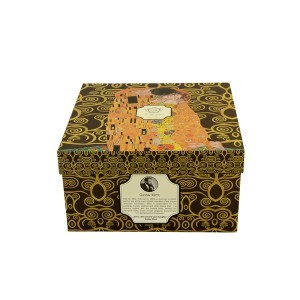 Puodelis su lėkštute porcelianinis G.Klimt Bučinys 470 ml DUO