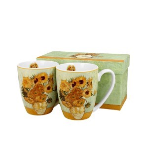 Puodeliai porcelianiniai 2 vnt. Van Gogas Saulėgrąžos 380ml DUO