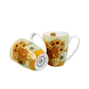 Puodeliai porcelianiniai 2 vnt. Van Gogas Saulėgrąžos 380ml DUO