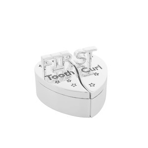 Dėžutė pirmam dantukui ir pirmai sruogai sidabr. sp. CG140 3x6x6 cm Widdop