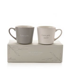 Puodeliai 2 vnt. Love You & Love You More 8.5x13x10 cm AM217 Widdop