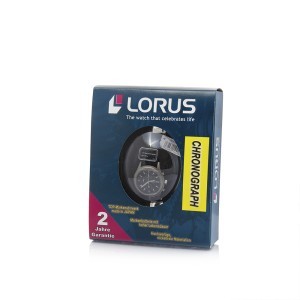 Laikrodis rankinis su chronometru Rf819cx9 Lorus 497666012443 sidabro spalvos