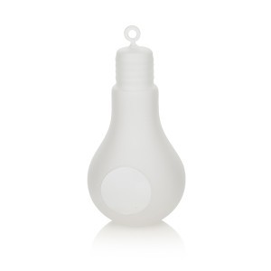 Vaza pakabinama "lemputė" stiklinė balta 12x25 cm SAVEX