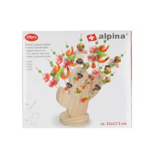 Laikiklis medinis užkandžiams ALPINA 11x17x20 cm 871125202286