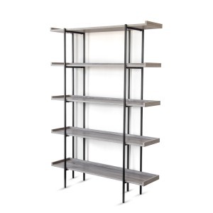 Lentyna pastatoma su metalo kojomis MDF ąžuolo imitacija 120X33X173 cm