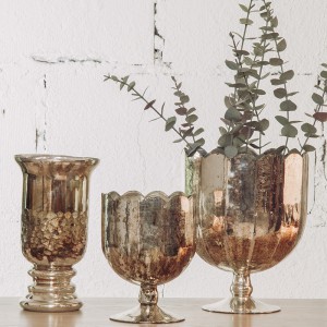 Vaza/žvakidė stiklinė 20x20x25 cm Art glass