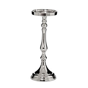 Žvakidė 1 žvakei metalinė nikeliuota h 29 cm 11302-L SAVEX