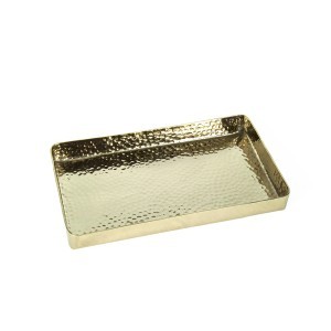 Padėklas metalinis aukso sp. 25x25x4 cm SAVEX