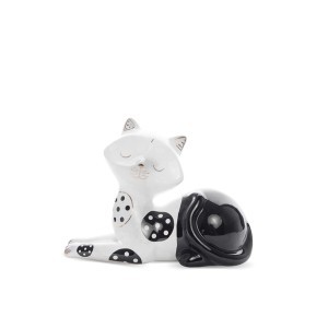Figūrėlė Katinas juoda/balta sp. keramikinė 10,5x13,5x7 cm 129650
