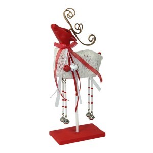 Elnias baltas/raudonas su varpeliais 26x11x6 cm 96285 kld   nk