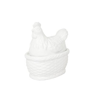 Dubuo Višta gūžtoje keramikinis baltas 19x17x11,5 cm 100222