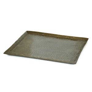 Padėklas metalinis bronzos spl. 40x35cm SAVEX