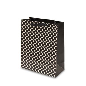 Dovanų maišelis juodos/baltos sp. 32x26x12 cm 104329