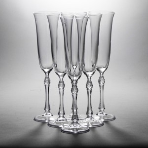 Taurės šampanui 6 vnt.190 ml BOHEMIA 26x6,5x6,5 cm 119269