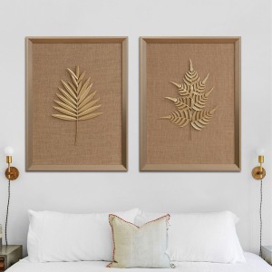 Sienos dekoracija Lapas metaliniame rėme 60x45x3,5 cm HE1461 Widdop