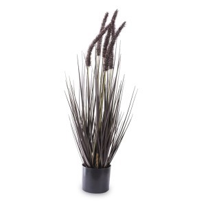 Dekoratyvinė gėlė vazonėlyje juoda 65x20x20 cm 132874