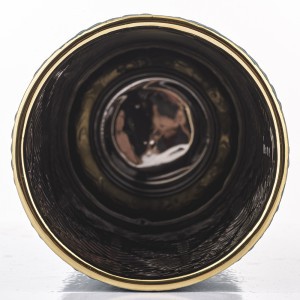 Vaza keramikinė žalios/aukso sp. H29xD14 cm 138518