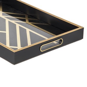 Padėklai 2 vnt. su stiklu 45x30x4.5 (40x25x4.5) cm LINE