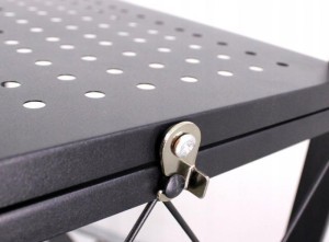 Lentyna ant ratukų juodos spalvos  metalinė 72x34x163 cm GWI6496