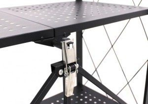 Lentyna ant ratukų juodos spalvos  metalinė 72x34x163 cm GWI6496