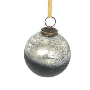 Eglutės papuošalas stiklinis bronzinės spalvos (6)  d 8 cm ALLURE KLD