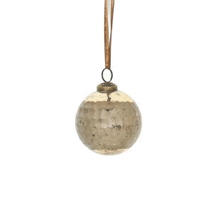 Eglutės papuošalas stiklinis bronzinės spalvos (6) d 8 cm ALLURE KLD
