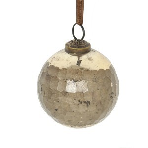 Eglutės papuošalas stiklinis bronzinės spalvos (6) d 8 cm ALLURE KLD