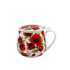 Puodelis porcelianinis su sieteliu Aguonos 430 ml DUO