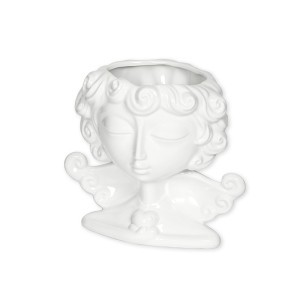 Vaza keramikinė balta Angelas 21.8x13.3x19.8 cm ART MUSE