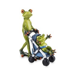 Figūrėlė varlė su vaiku polirezin. 16x14x7 cm 137227