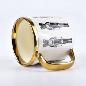 Puodelis su spragtukų piešiniu porcelianinis juodi 360 ml HTPL9013 KLD