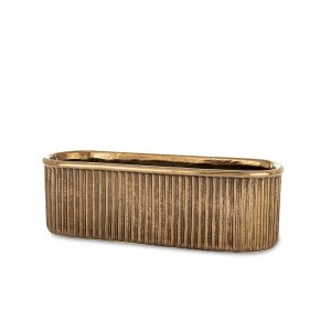 Vazonas keramikinis aukso spalvos 9x28x9 cm 142703