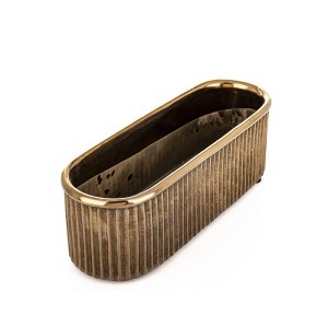 Vazonas keramikinis aukso spalvos 9x28x9 cm 142703