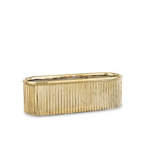 Vazonas keramikinis aukso spalvos 9x28x9 cm 142702