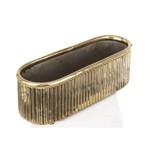 Vazonas keramikinis aukso spalvos 9x28x9 cm 142702